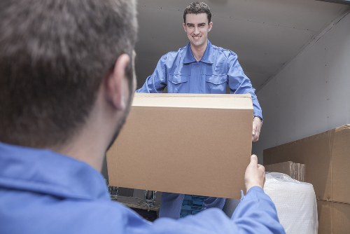 Boxes and moving truck ready for a Southwark home relocation