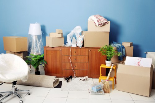 Removal team preparing a Southwark home move