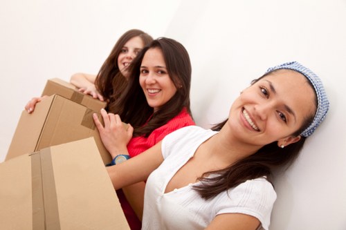 Professional movers loading a van in Southwark