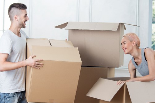 Furniture dismantling and setup during an office relocation