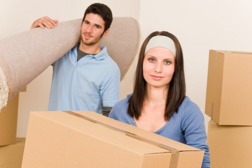 IT equipment and workstation items prepared for office removals in Southwark